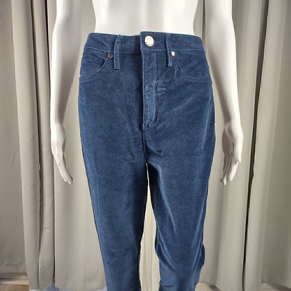 Seven7 Cotton Blue Ultra High Rise Skinny Corduroy 5 Pocket Jeans Size 10 (NWT) - Picture 2 of 12